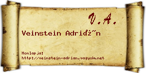 Veinstein Adrián névjegykártya